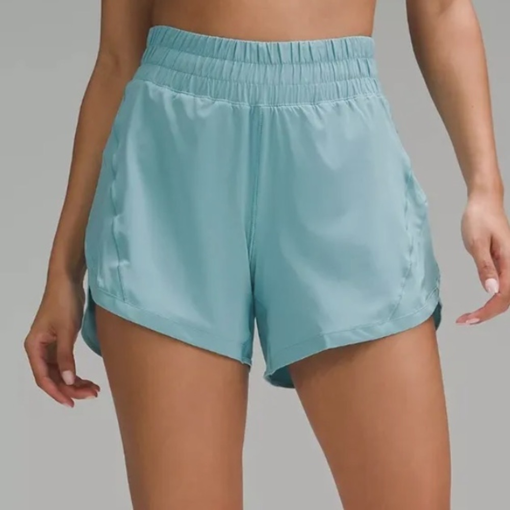 Lululemon Track That High-Rise Lined Short 5" Tidal Teal